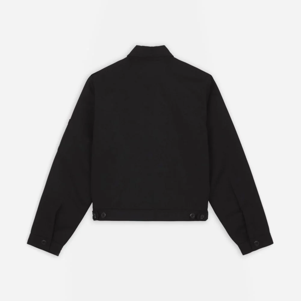 DICKIES - WOMEN UNLINED CROPPED EISENHOWER JACKET REC - BLACK – Image 6