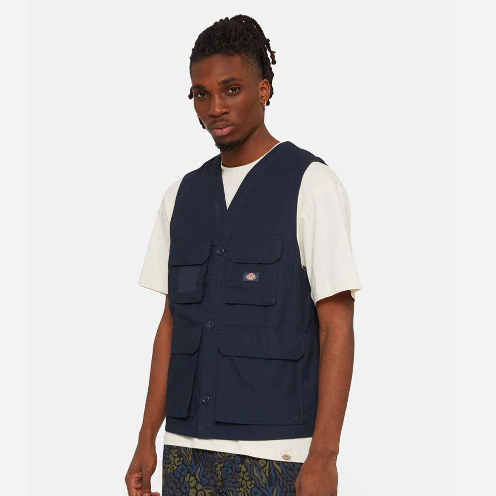 DICKIES - FISHERSVILLE VEST - Dark Navy – Image 3