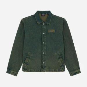 Dickies - LEWISTOWN DENIM JACKET - Green Tone Fade