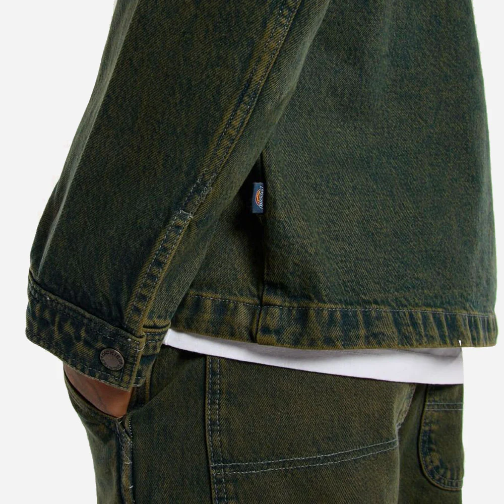 Dickies - LEWISTOWN DENIM JACKET - Green Tone Fade – Image 8