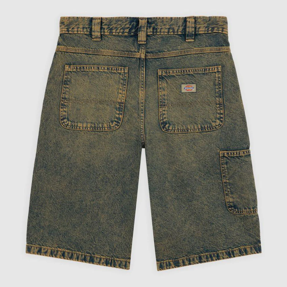 DICKIES - MADISON DENIM SHORT - Yellow Fade Indigo