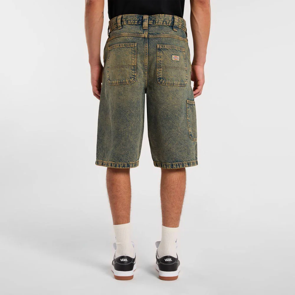 DICKIES - MADISON DENIM SHORT - Yellow Fade Indigo – Image 4