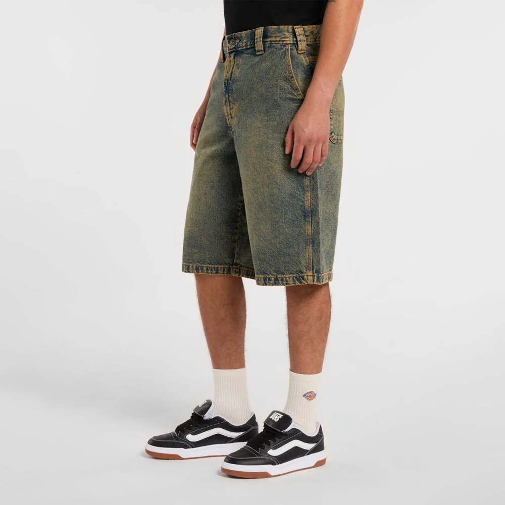 DICKIES - MADISON DENIM SHORT - Yellow Fade Indigo – Image 6