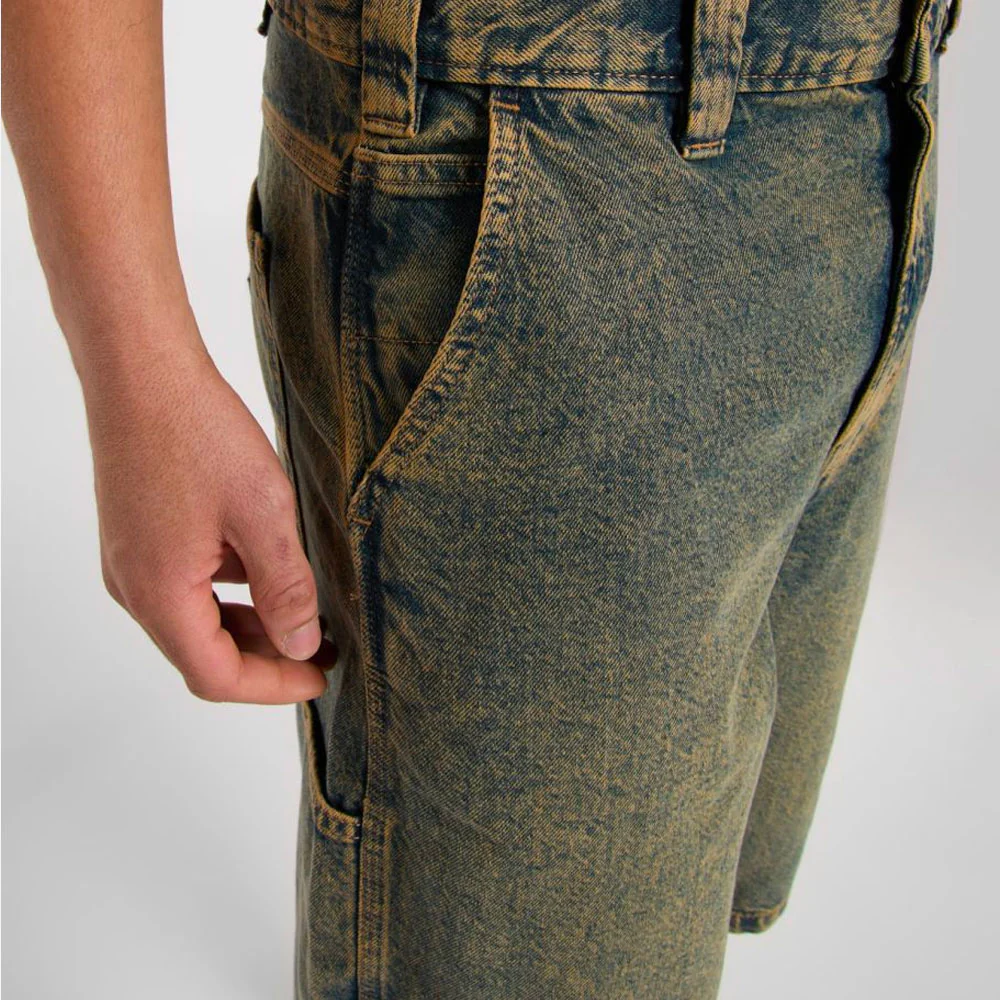 DICKIES - MADISON DENIM SHORT - Yellow Fade Indigo – Image 7