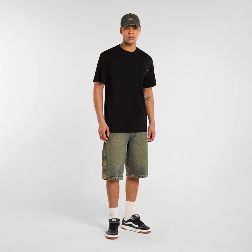 DICKIES - MADISON DENIM SHORT - Yellow Fade Indigo – Image 9