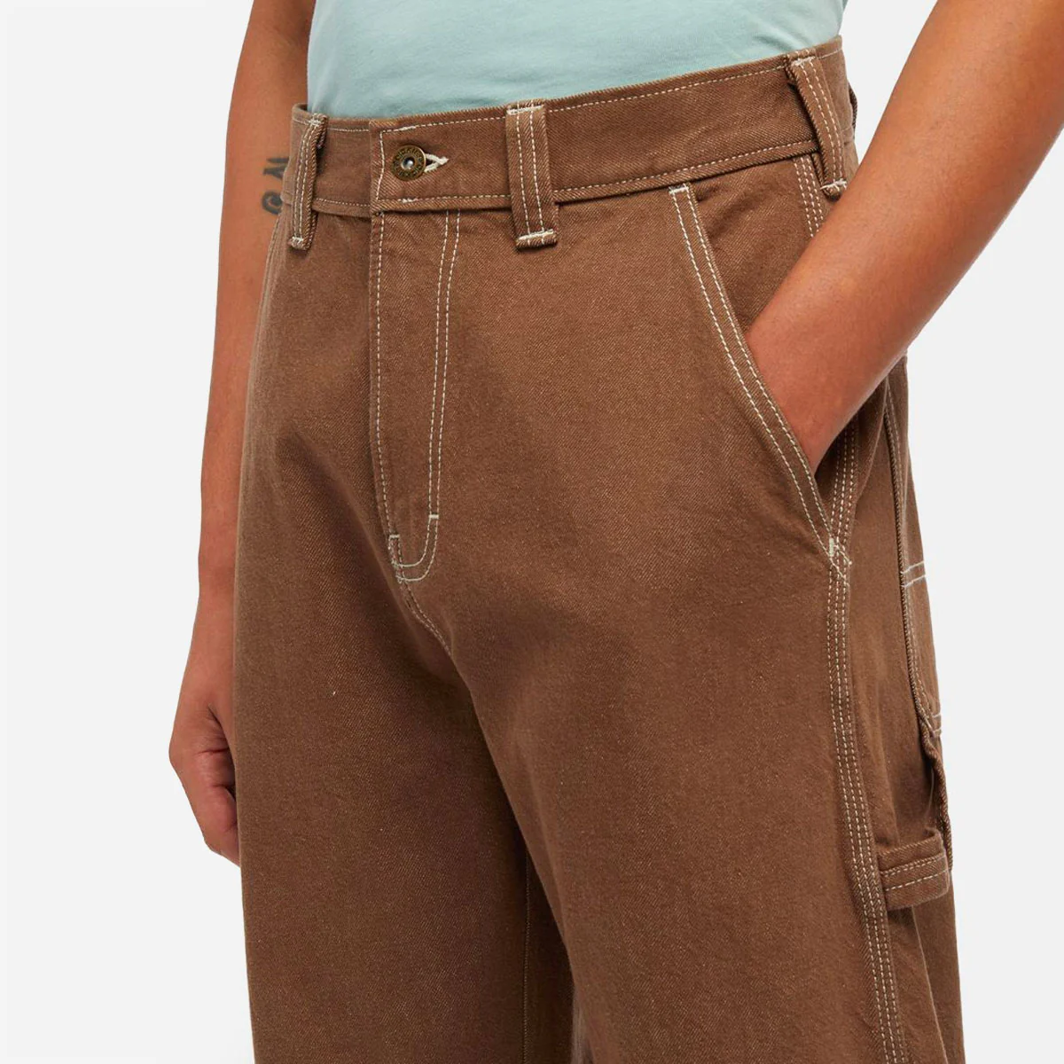 DICKIES - STEVENSVILLE CARPENTER PANT - Mushroom – Image 7