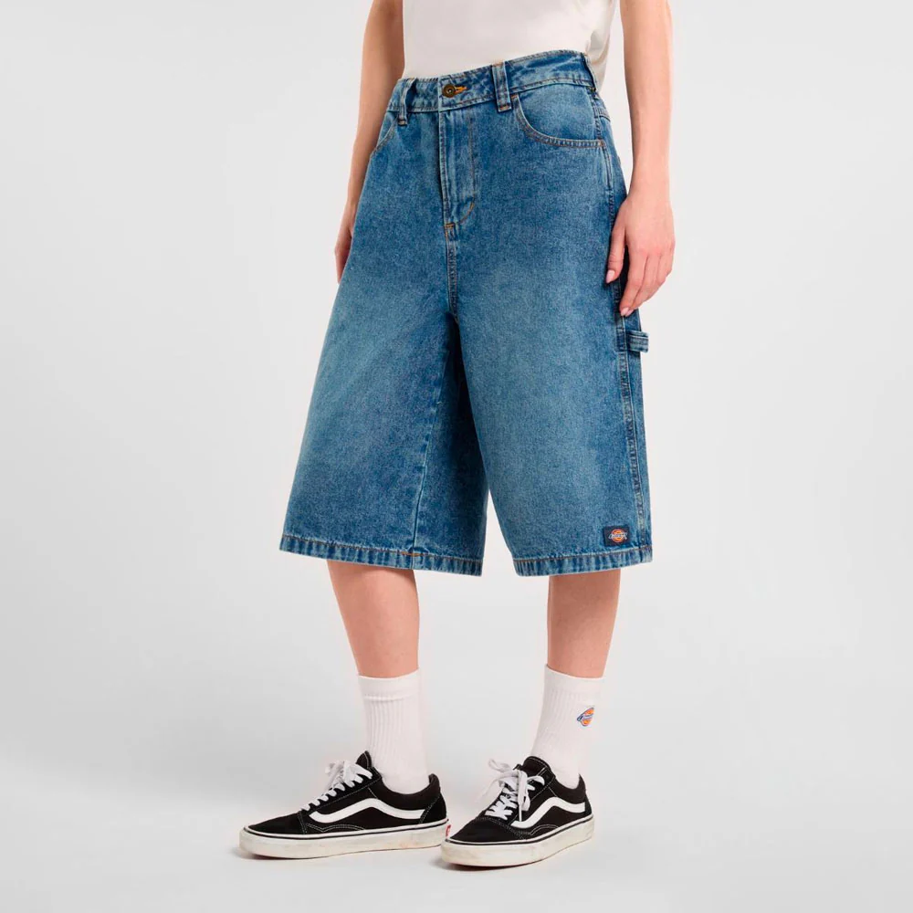 Dickies W - Carpenter Denim Jort - Rinsed Fade – Image 6