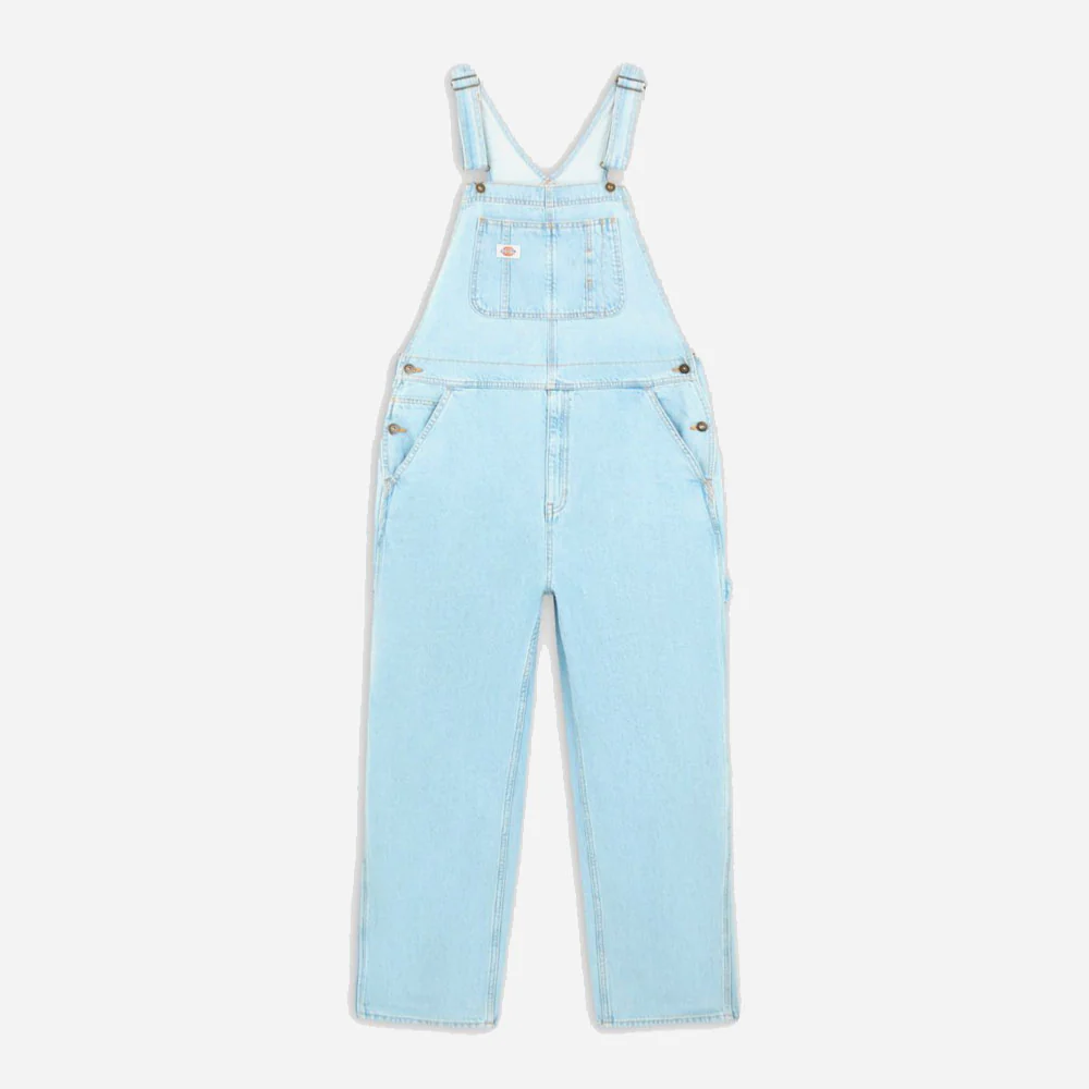 DICKIES - CLASSIC DENIM BIB - VINTAGE AGED BLUE – Image 2