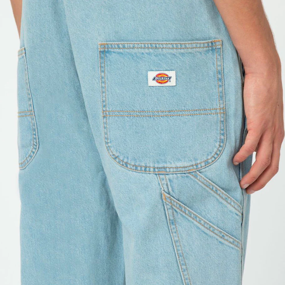 DICKIES - CLASSIC DENIM BIB - VINTAGE AGED BLUE – Image 9