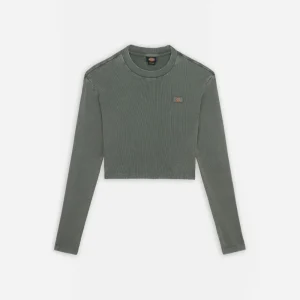 DICKIES - NEWINGTON LS TEE DOUBLE DYE - Acid Wash Light Green