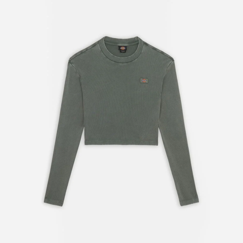 DICKIES - NEWINGTON LS TEE DOUBLE DYE - Acid Wash Light Green