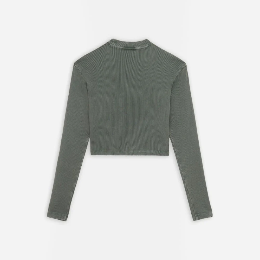 DICKIES - NEWINGTON LS TEE DOUBLE DYE - Acid Wash Light Green – Image 4