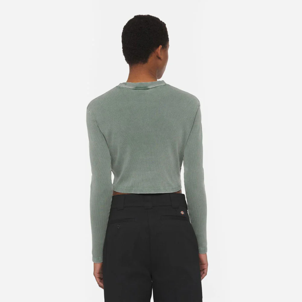 DICKIES - NEWINGTON LS TEE DOUBLE DYE - Acid Wash Light Green – Image 5