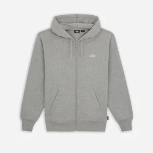 DICKIES - SUMMERDALE ZIP THROUGH HOODIE - Grey Melange