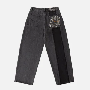 Dime - Baggy Denim Pants - Knowtomatic Black