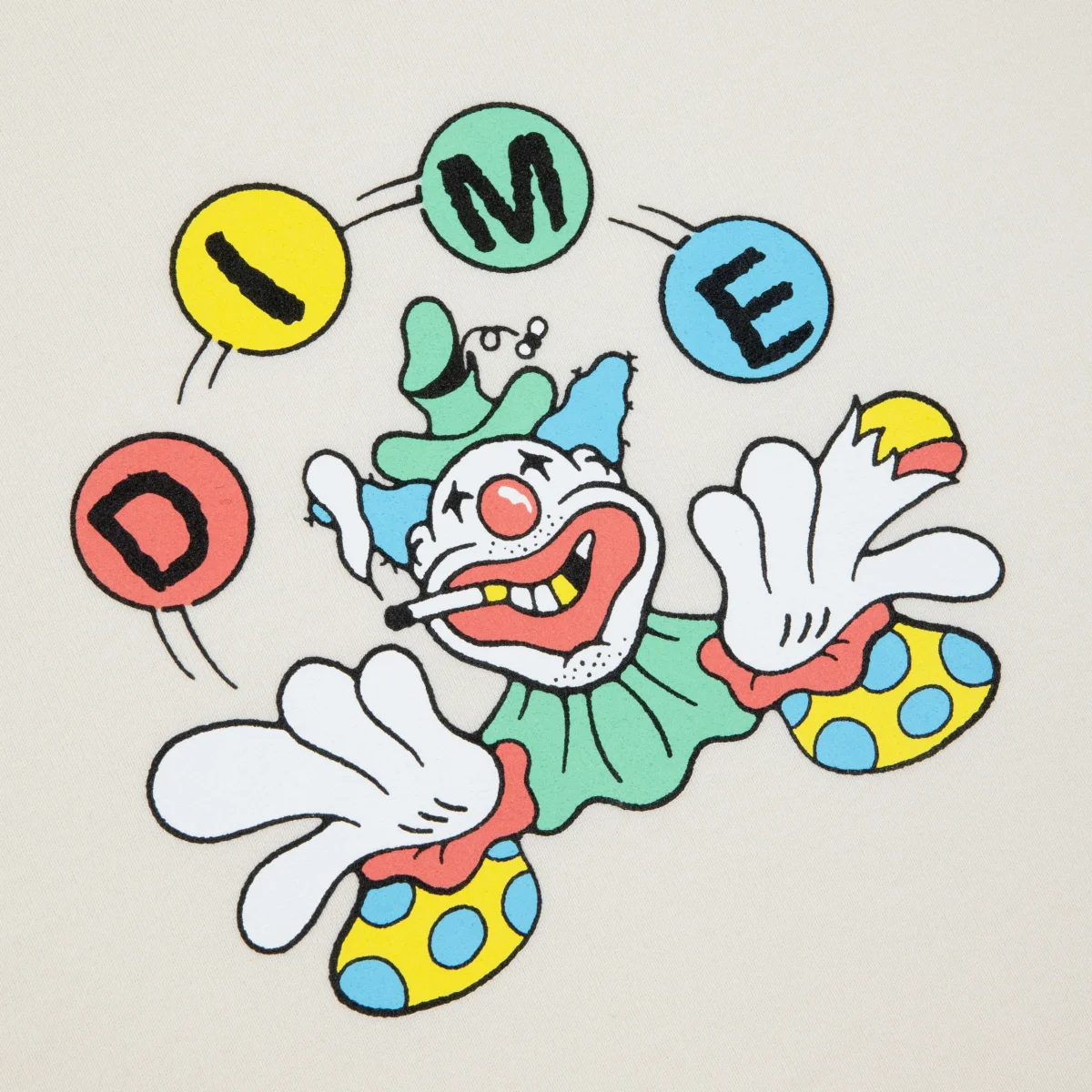 DIME - CARNIVAL BABY TEE - Off White – Image 3