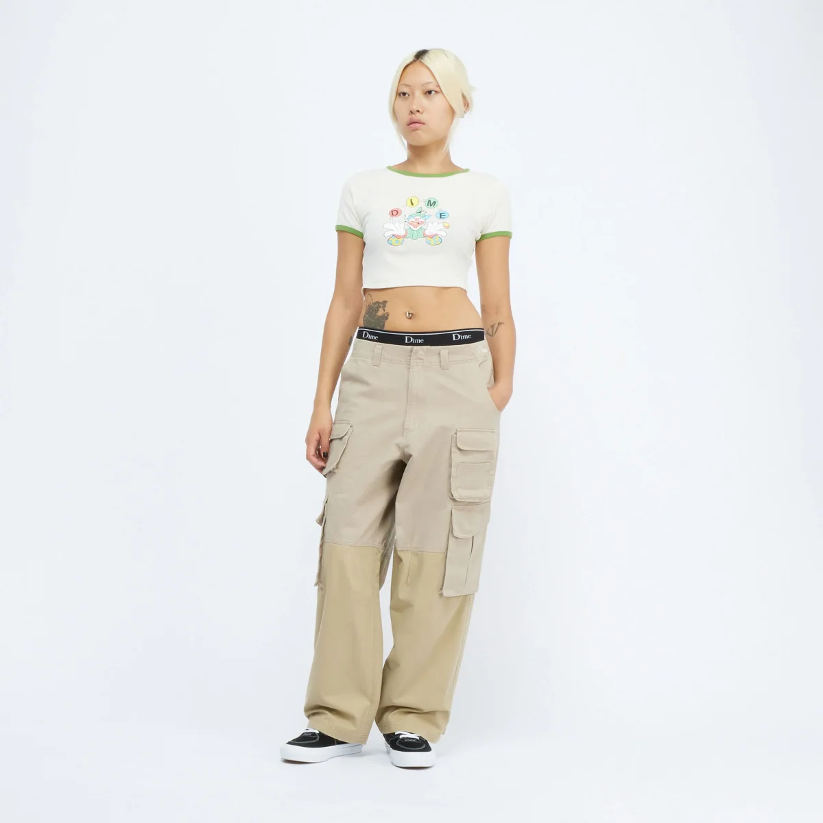 DIME - CARNIVAL BABY TEE - Off White – Image 5