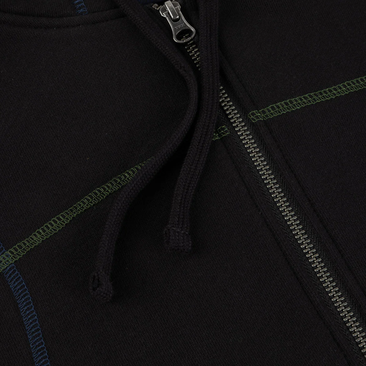 Dime - Court Zip Hoodie - Black Multi – Image 7