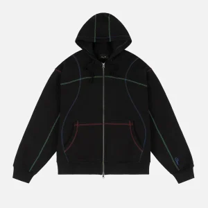 Dime - Court Zip Hoodie - Black Multi