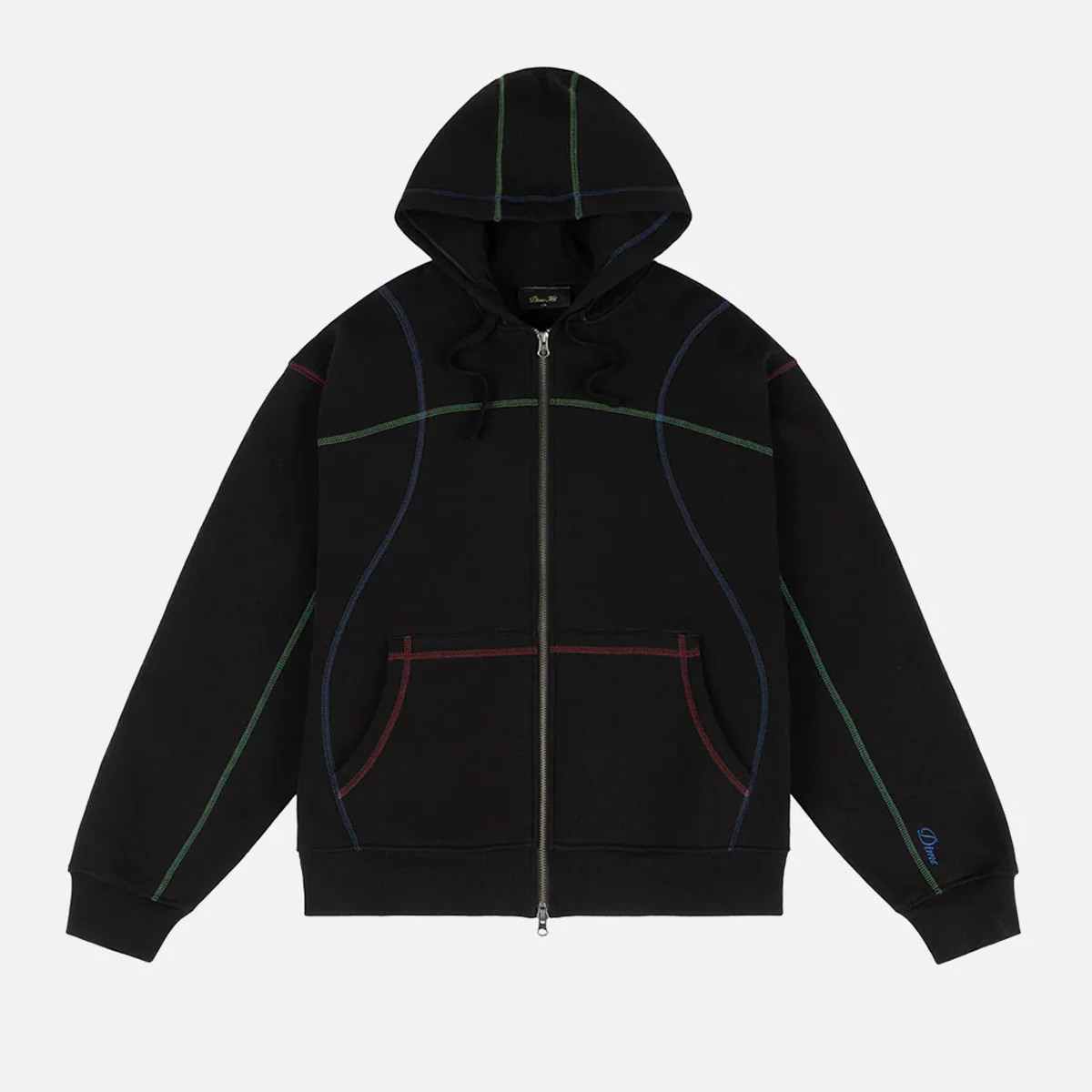 Dime - Court Zip Hoodie - Black Multi