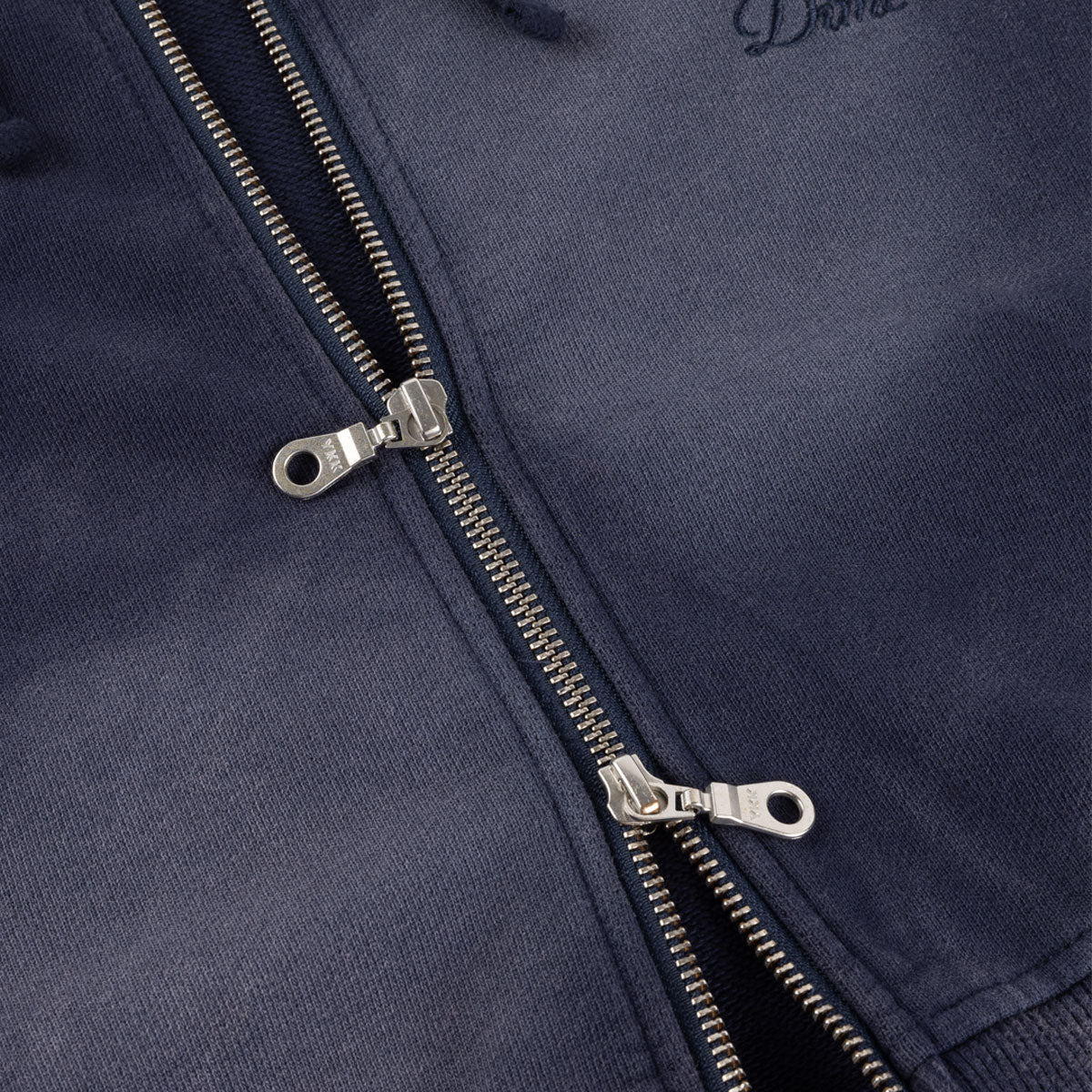 Dime - Croped Zip Hoodie - Navy Washed – Image 4