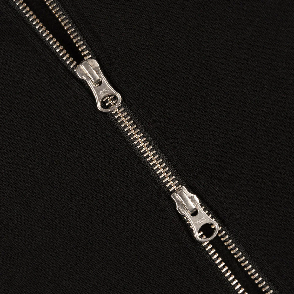 DIME - CURSIVE SMALL LOGO ZIP HOODIE - Black – Image 4