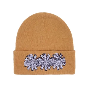 FUCKING AWESOME - THREE SPIRAL CUFF BEANIE - Tan