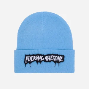 FUCKING AWESOME - VELCRO STAMP CUFF BEANIE - Light Blue