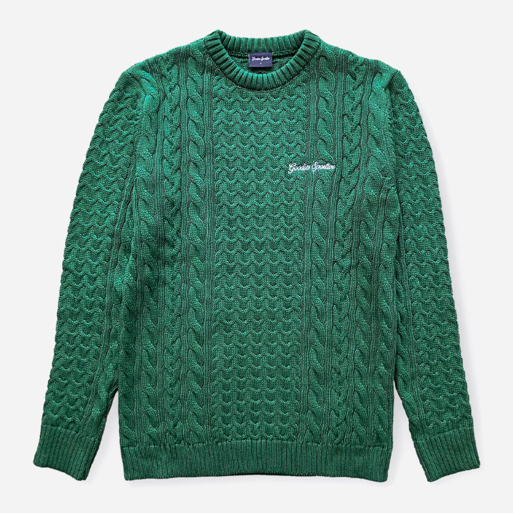 GOODIES SPORTIVE - CABLE KNITTED - Green – Image 2