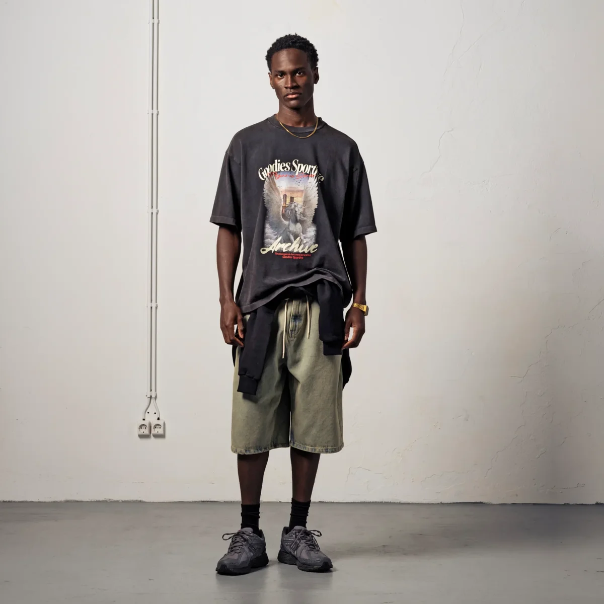 T-shirt Goodies Sportive Archive Pegasus Premium - Black – Image 3