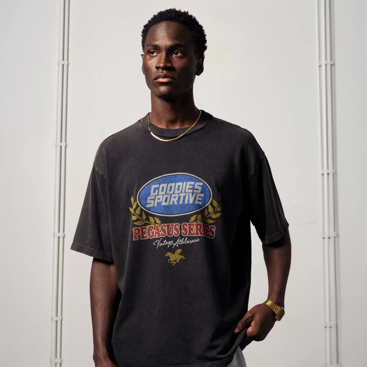 T-shirt Goodies Sportive - Caesar Premium Black Fadeout – Image 3