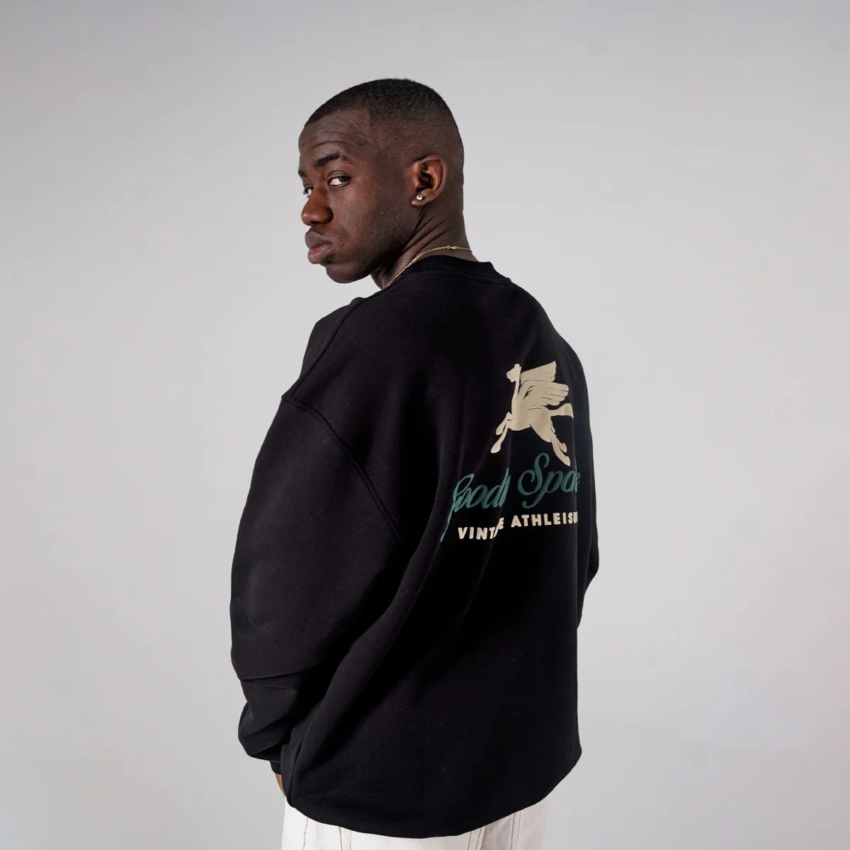 Goodies Sportive - Premium Crewneck 550gms - Black – Image 3