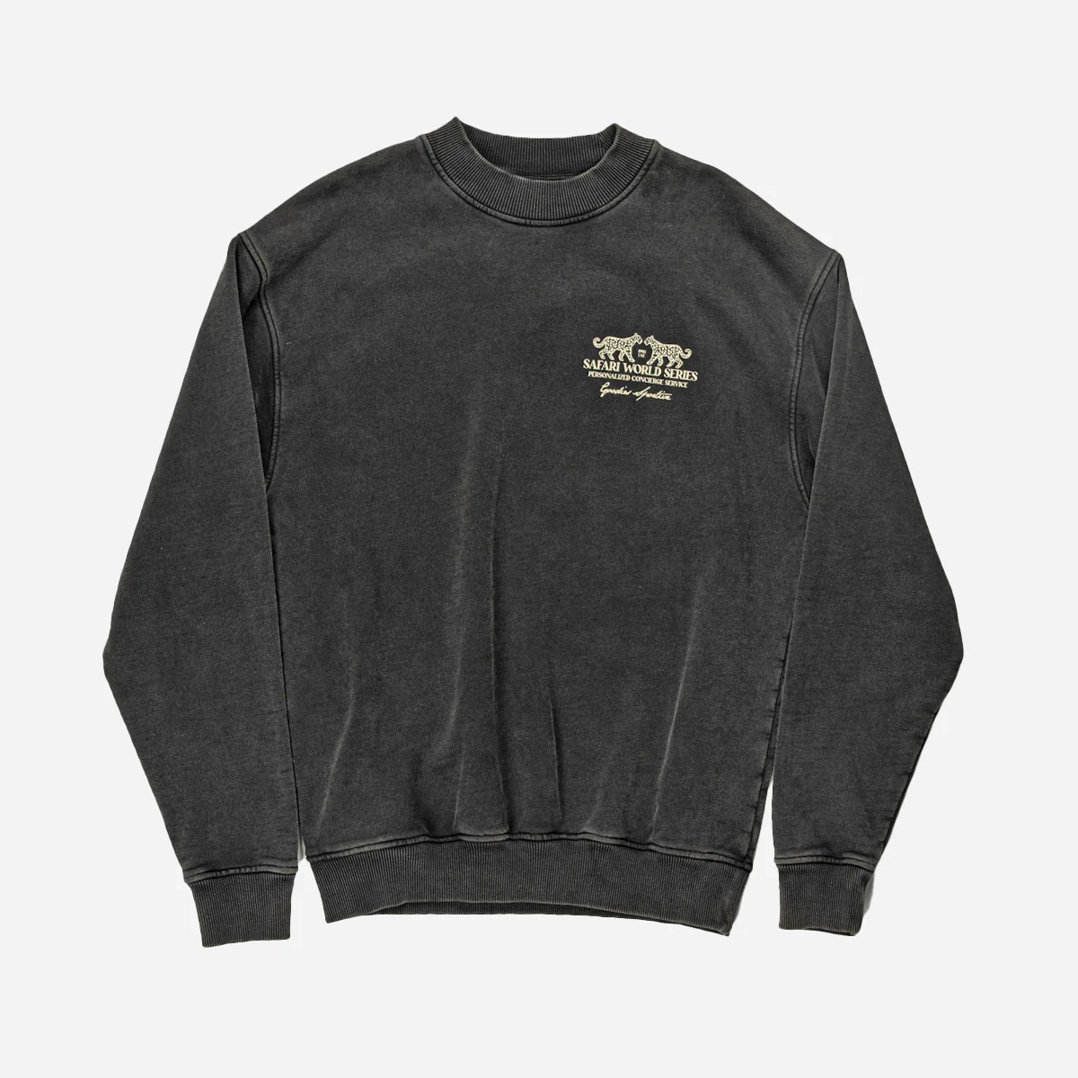 Goodies Sportive - Safari World Series Crewneck - Black Stone Washed – Image 3