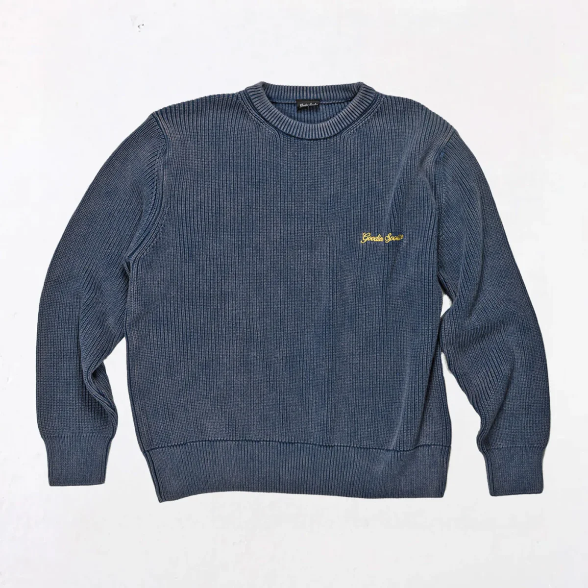 Goodies Sportive - Washed Insignia Premium Knit - Blue / Mustard – Image 2
