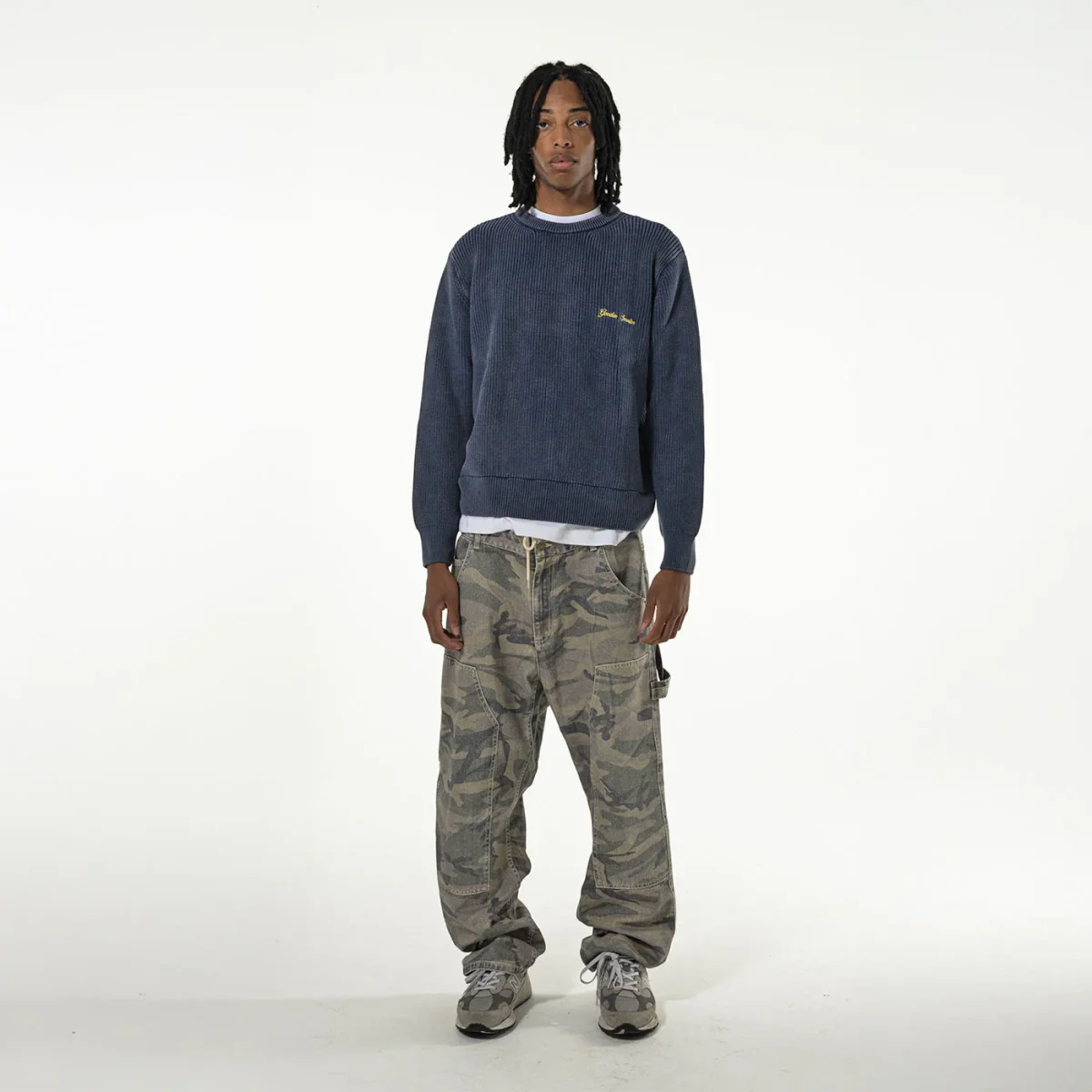 Goodies Sportive - Washed Insignia Premium Knit - Blue / Mustard – Image 4