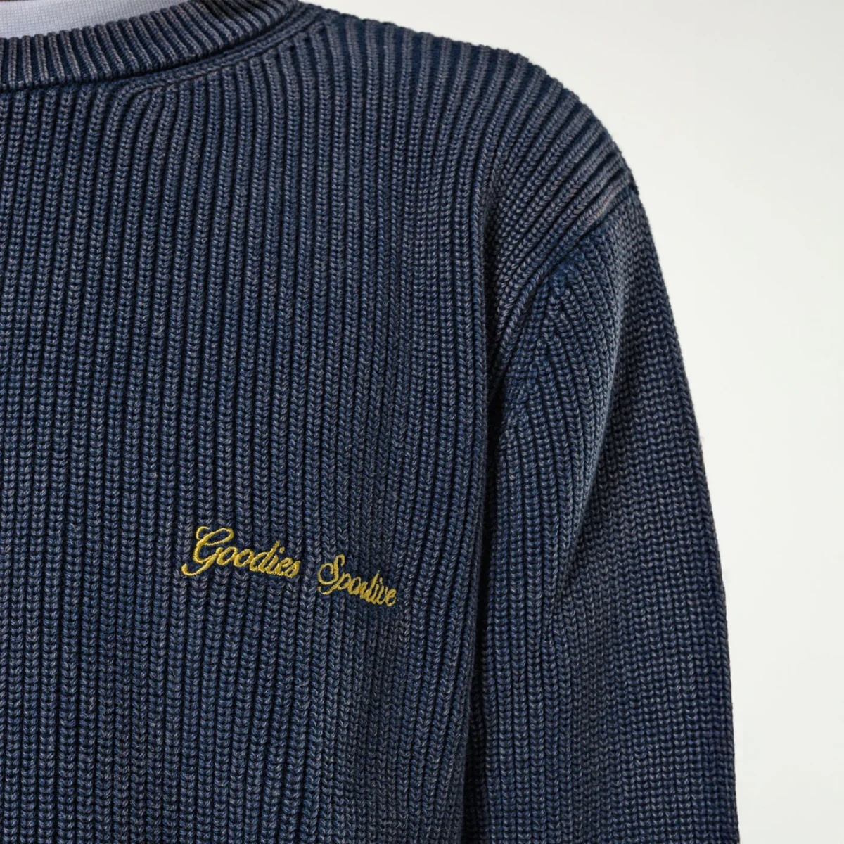 Goodies Sportive - Washed Insignia Premium Knit - Blue / Mustard – Image 3