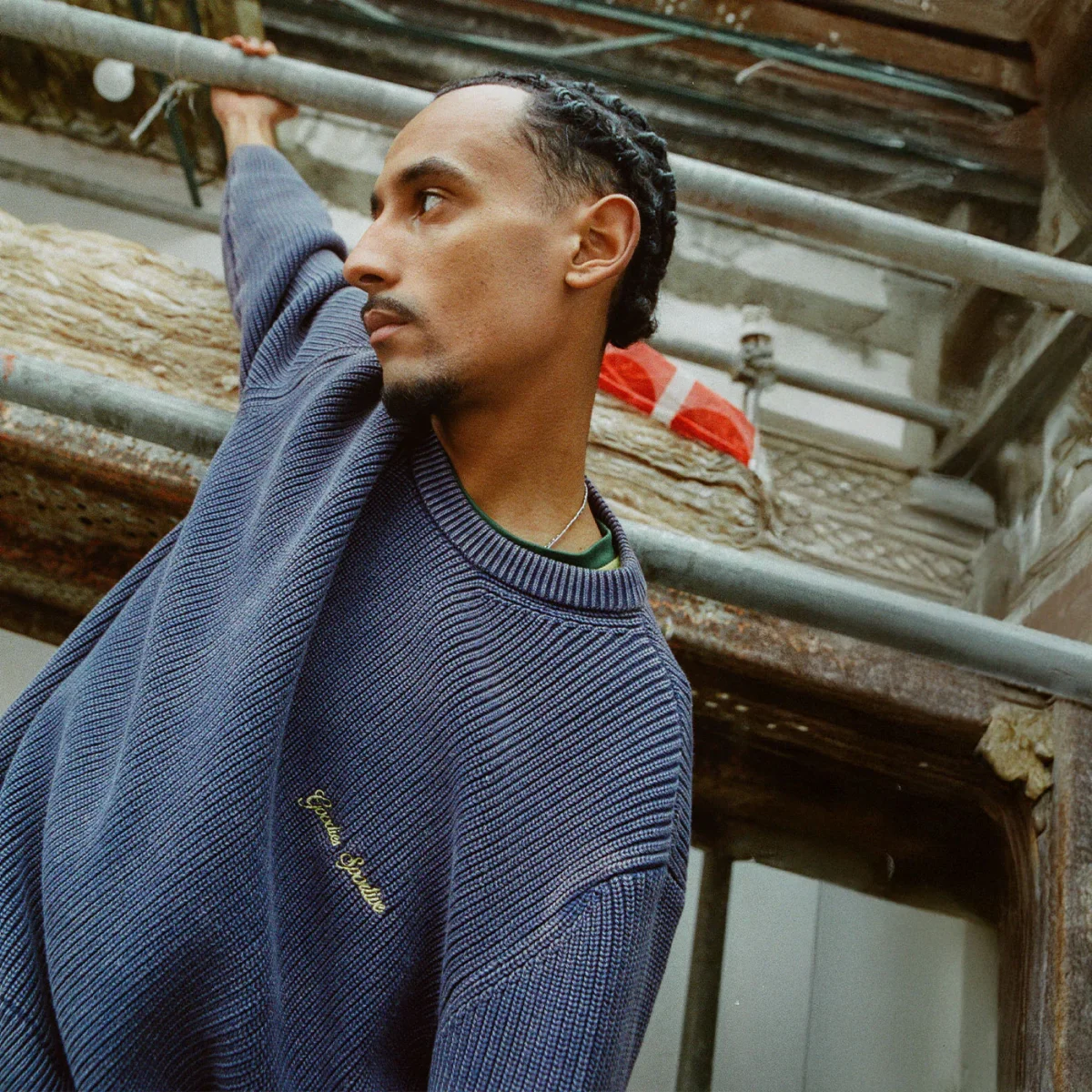 Goodies Sportive - Washed Insignia Premium Knit - Blue / Mustard – Image 5