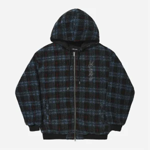 Hélas - Ocaro Reversible Checkered Full Zip Jacket - Navy / Black