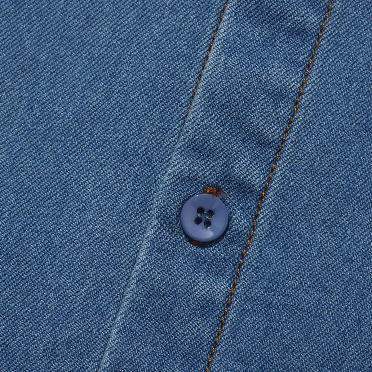 Hélas- Bad Washed Denim Shirt - Light Blue – Image 6