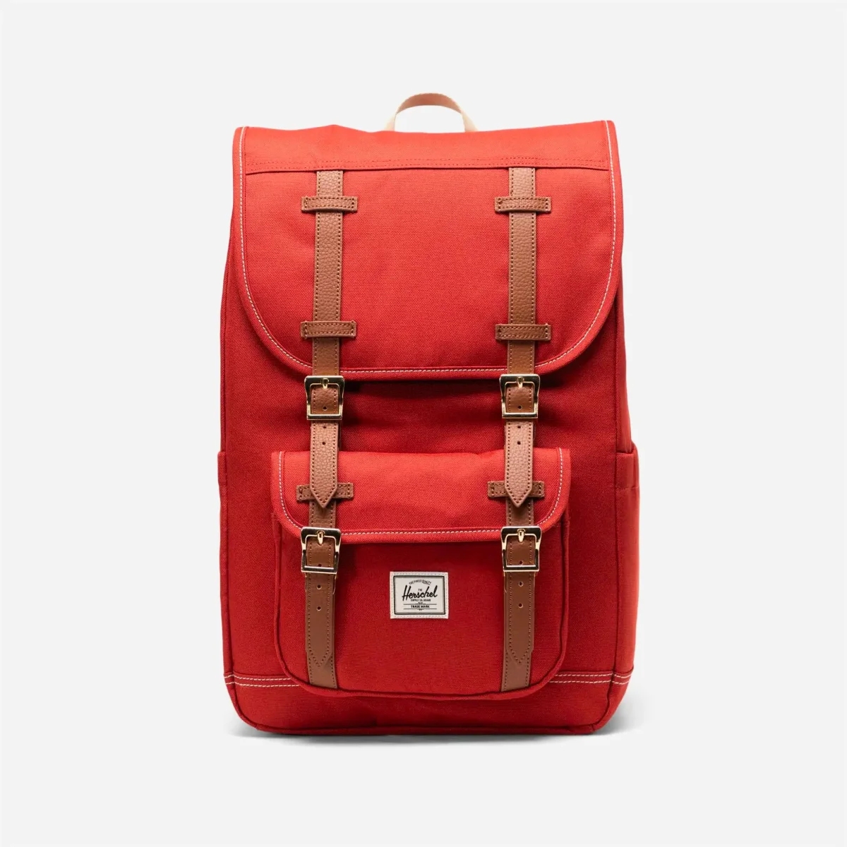 HERSCHEL - NEW LITTLE AMERICA MID-VOLUME - Red Ochre White Stitch – Image 2