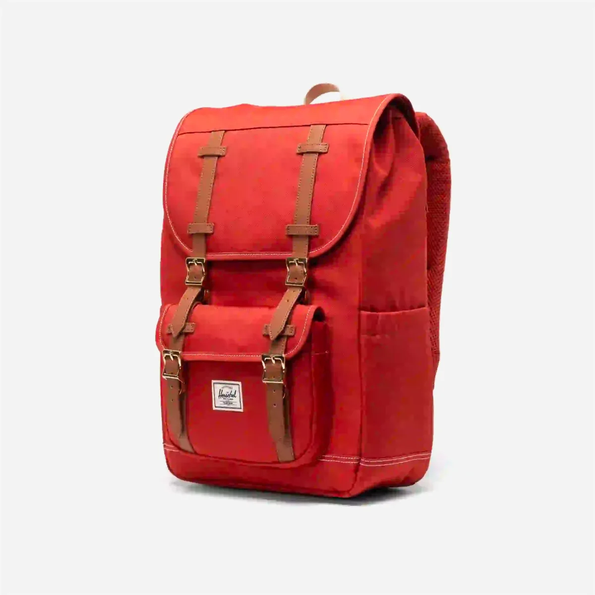 HERSCHEL - NEW LITTLE AMERICA MID-VOLUME - Red Ochre White Stitch – Image 4