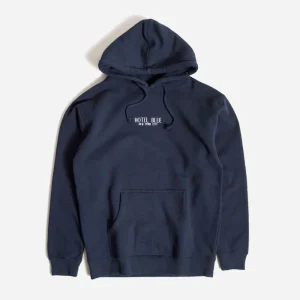 HOTEL BLUE - HOODIE LOGO EMBROIDERED - Navy