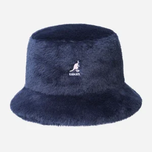 KANGOL - FAUX FUR BUCKET - NAVY