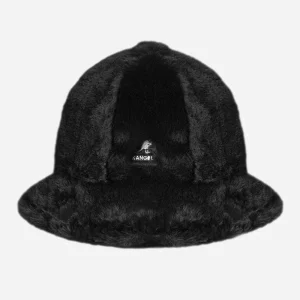 KANGOL - FAUX FUR CASUAL - BLACK