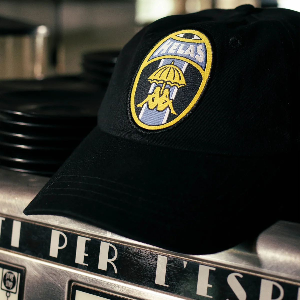 Kappa X Hélas - Authentic Galand Cap - Black – Image 6