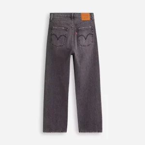 LEVI'S  - RIBCAGE STRAIGHT ANKLE WELL - Black Worn