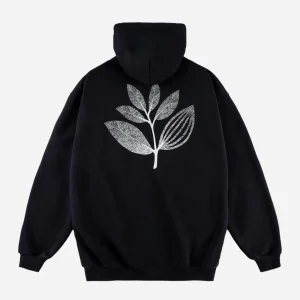 MAGENTA - BOTANIC HOODIE - BLACK