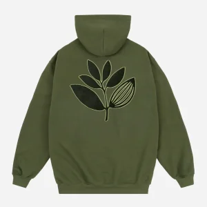 Magenta - Cord Plant Hoodie - Green