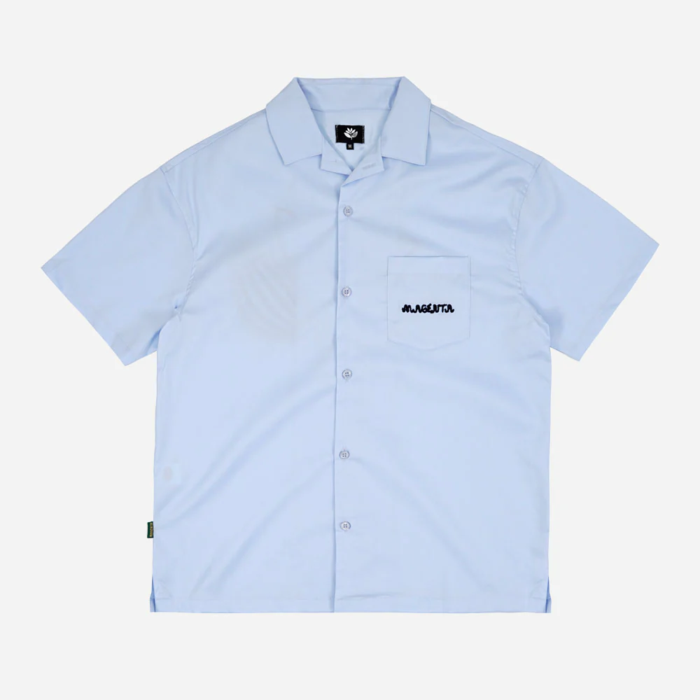 MAGENTA - BOWLING SHIRT - LIGHT BLUE – Image 3