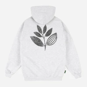MAGENTA - FINGERPRINT PLANT HOODIE - ASH